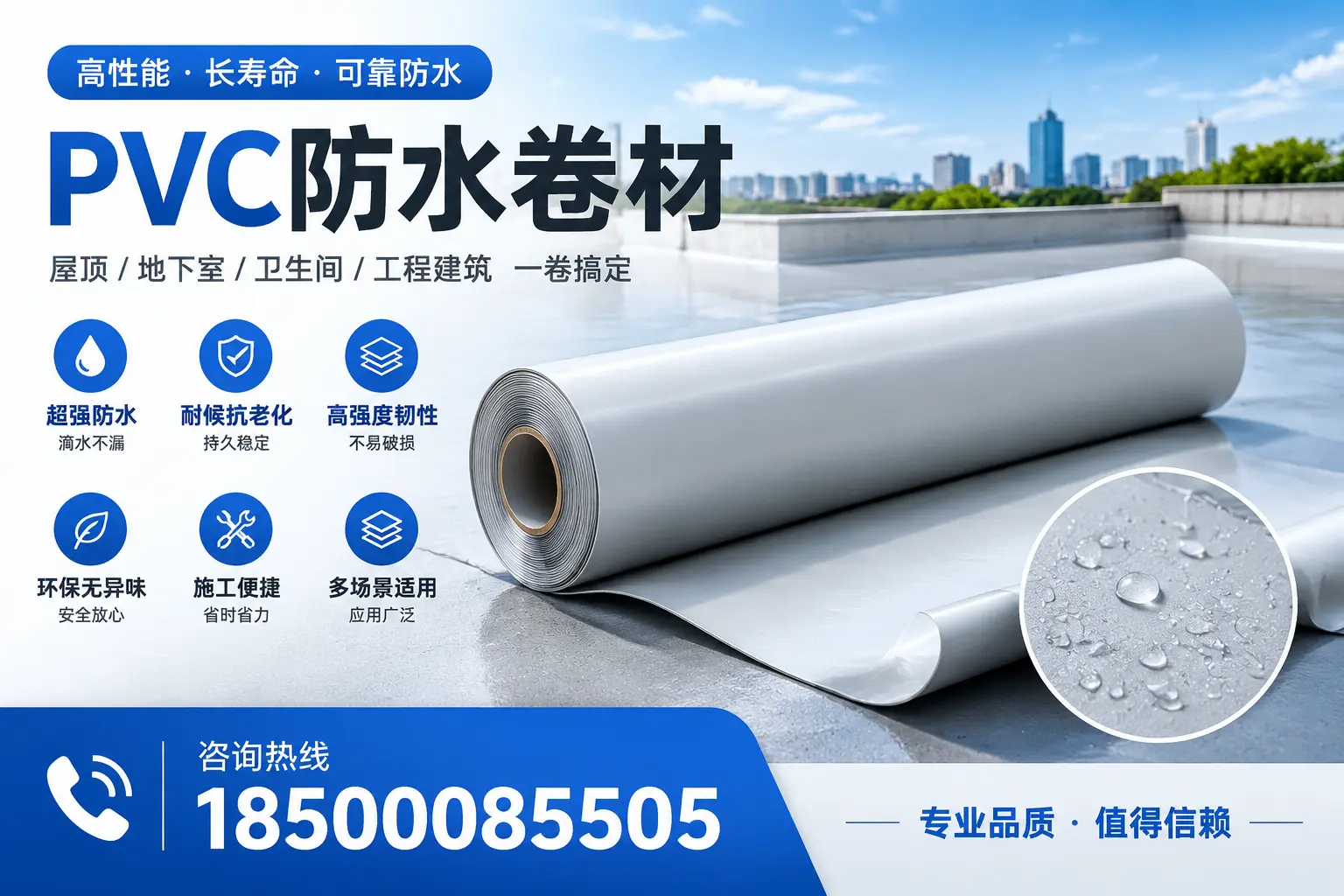 PVC防水卷材的防水效果评测，适合商丘的科学依据